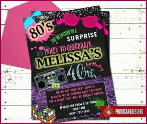 80s Party Invitation Template