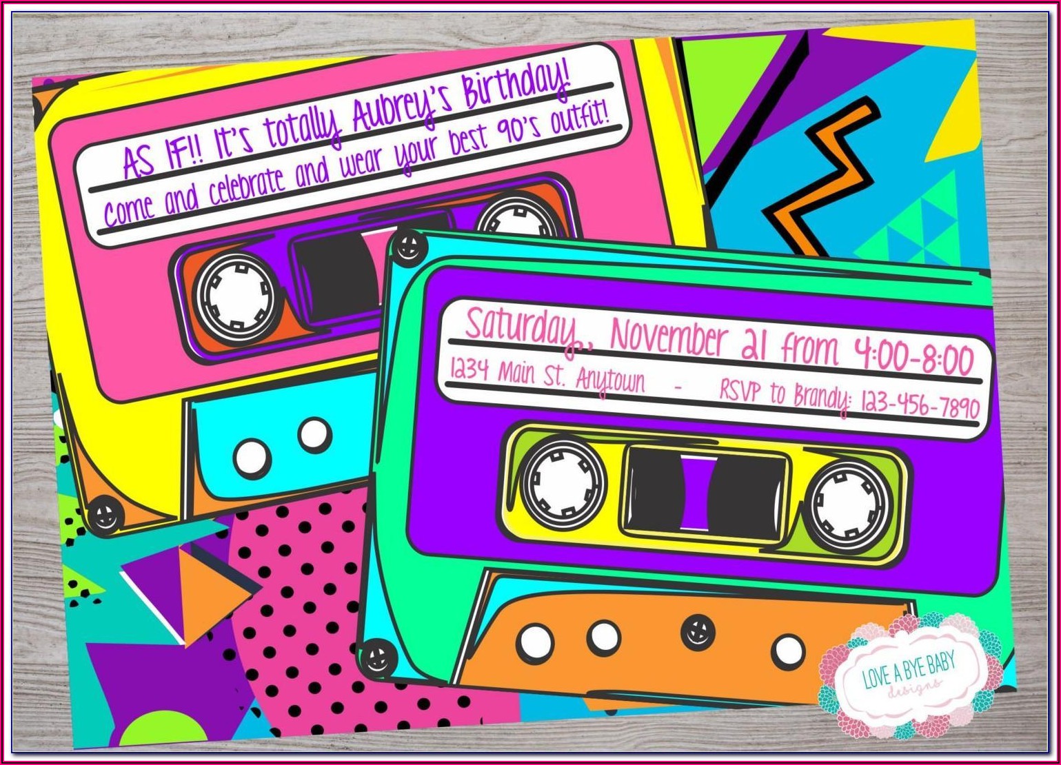 80s Party Invitation Template Free