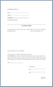 Aia Lien Waiver Form Free