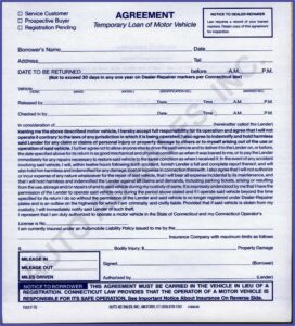 Auto Loan Agreement Form Free Download