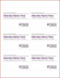 Avery Name Badge Templates 5392