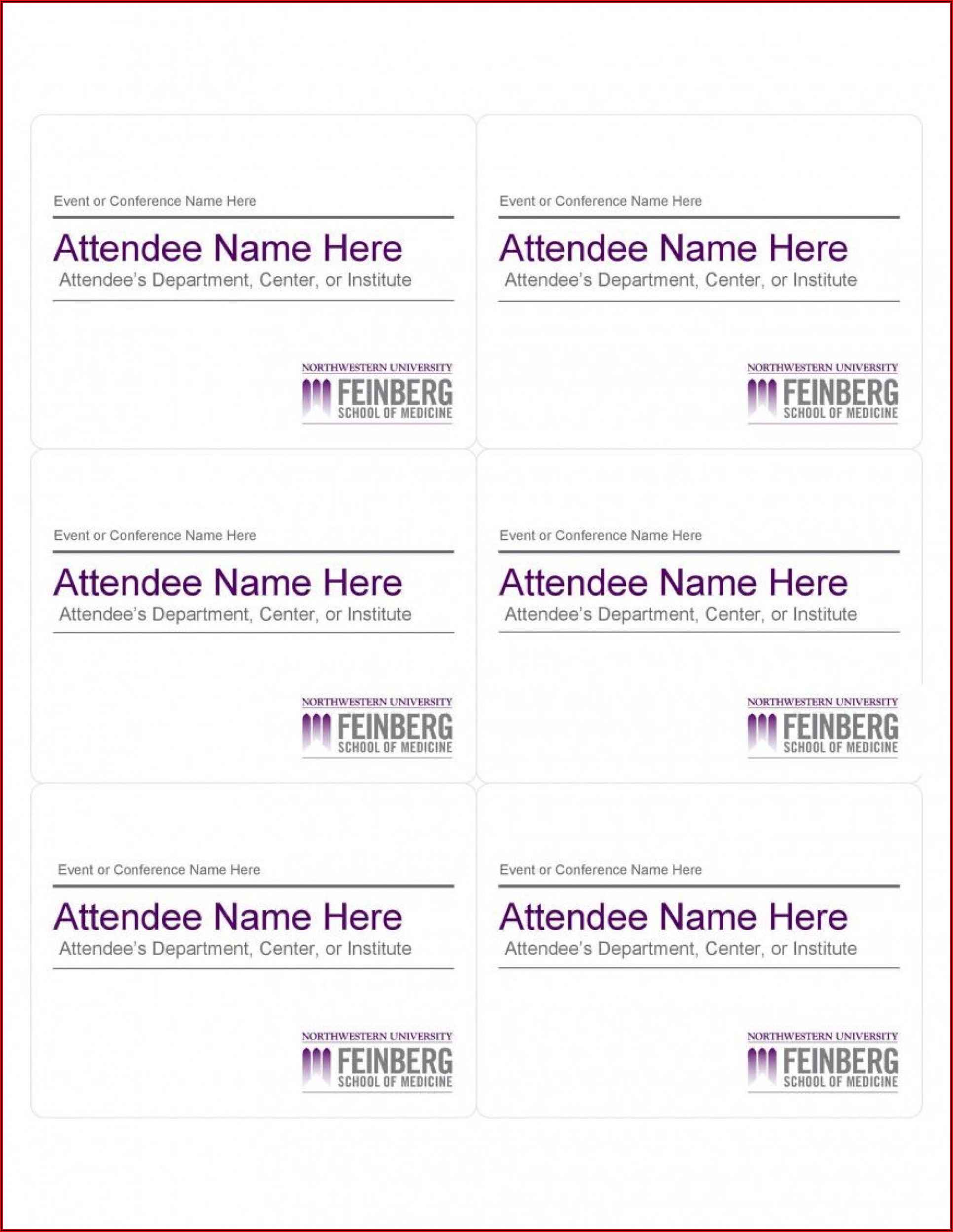 Avery Name Badge Templates 5392