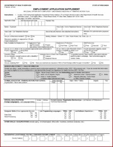 Bilingual Employment Application Template