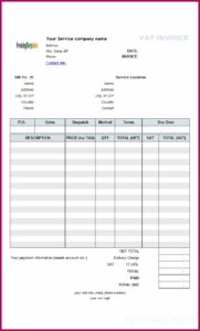 Blank Invoice Template Word Free Download