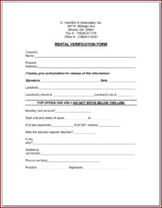 Business Credit Reference Check Form Template