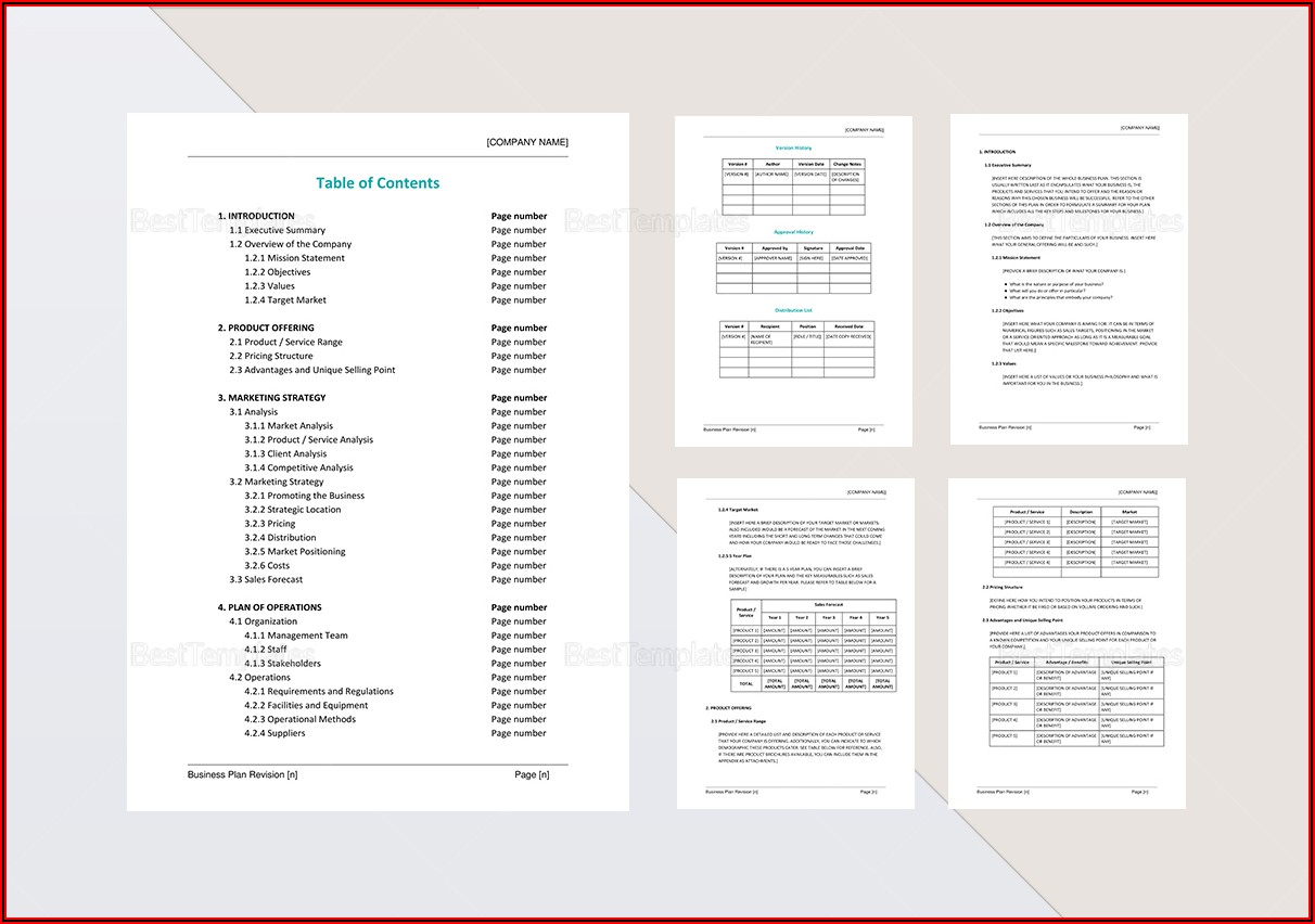 Business Plan Template For Mac Pages