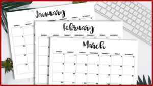 Calendar Planner Template 2020