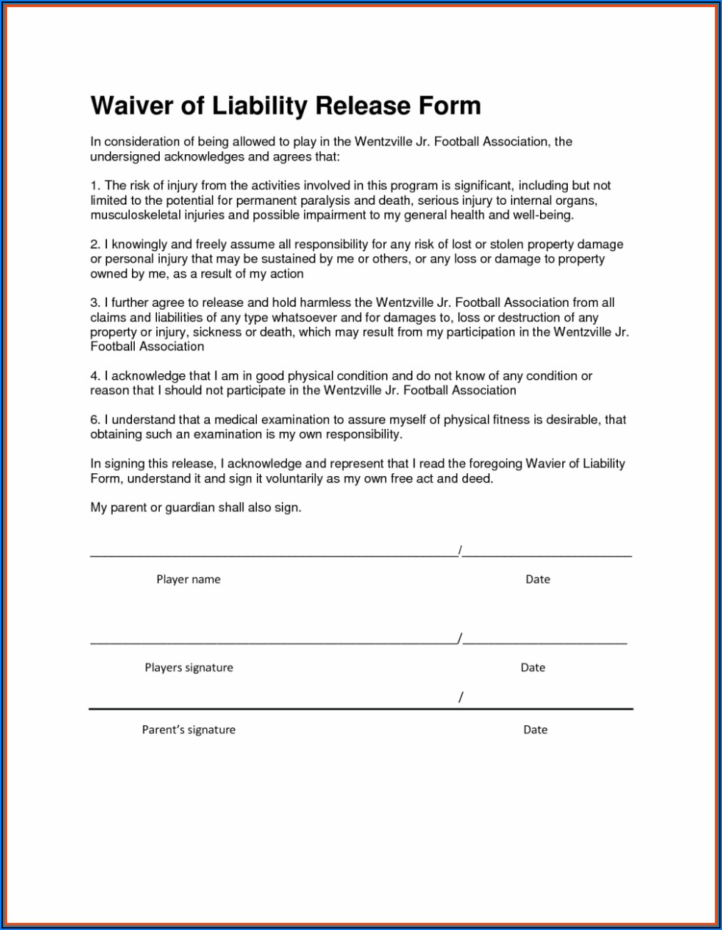 California Release Of Liability Forms Free