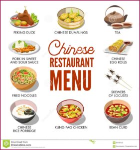 Chinese Takeaway Menu Template Free