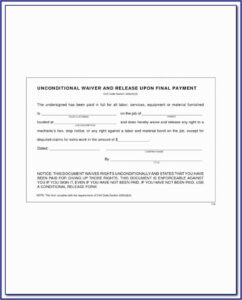 Chiropractic Lien Form