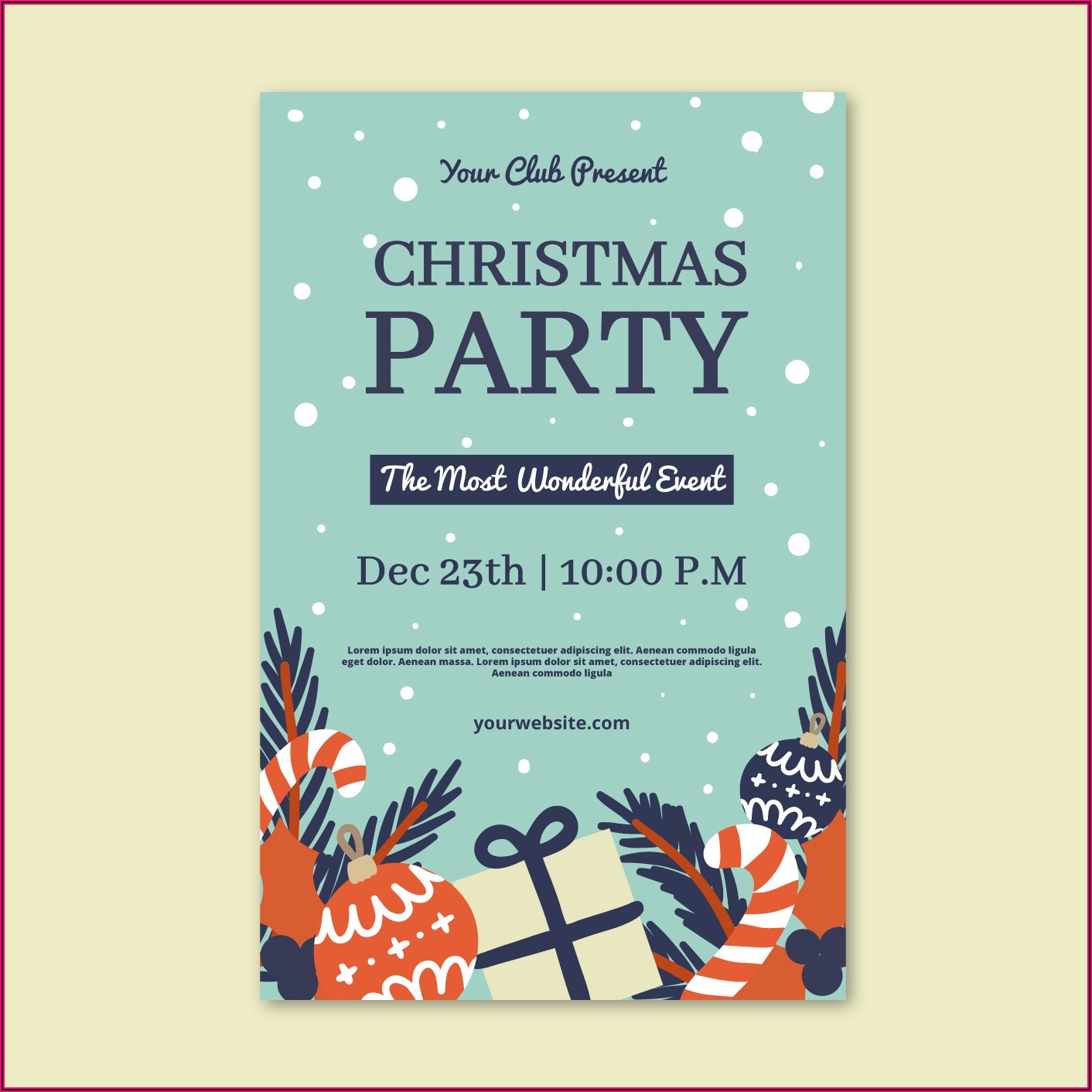 Christmas Flyer Template Vector Free Download