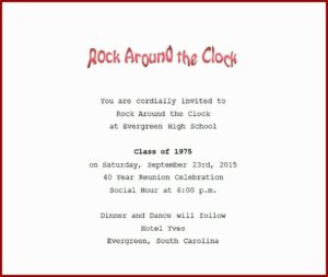 Class Reunion Invitation Templates Free