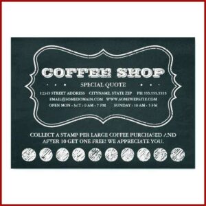 Coffee Loyalty Card Template Free Download