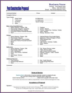 Commercial Cleaning Bid Forms Free