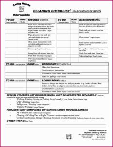 Commercial Cleaning Checklist Template