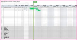 Commercial Construction Schedule Template Excel Free