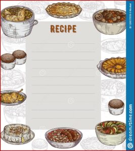Cookbook Design Template