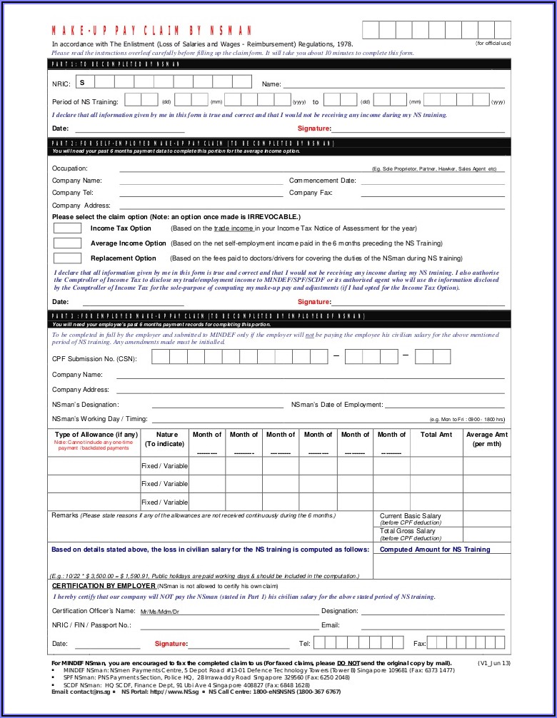 Cpf Form 91 Download
