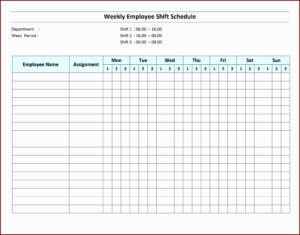 Daily Employee Shift Schedule Template