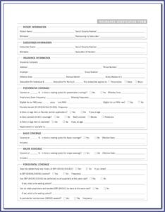 Dental Insurance Verification Form Pdf