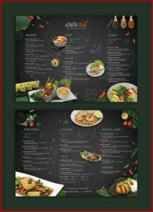 Dine In Menu Template
