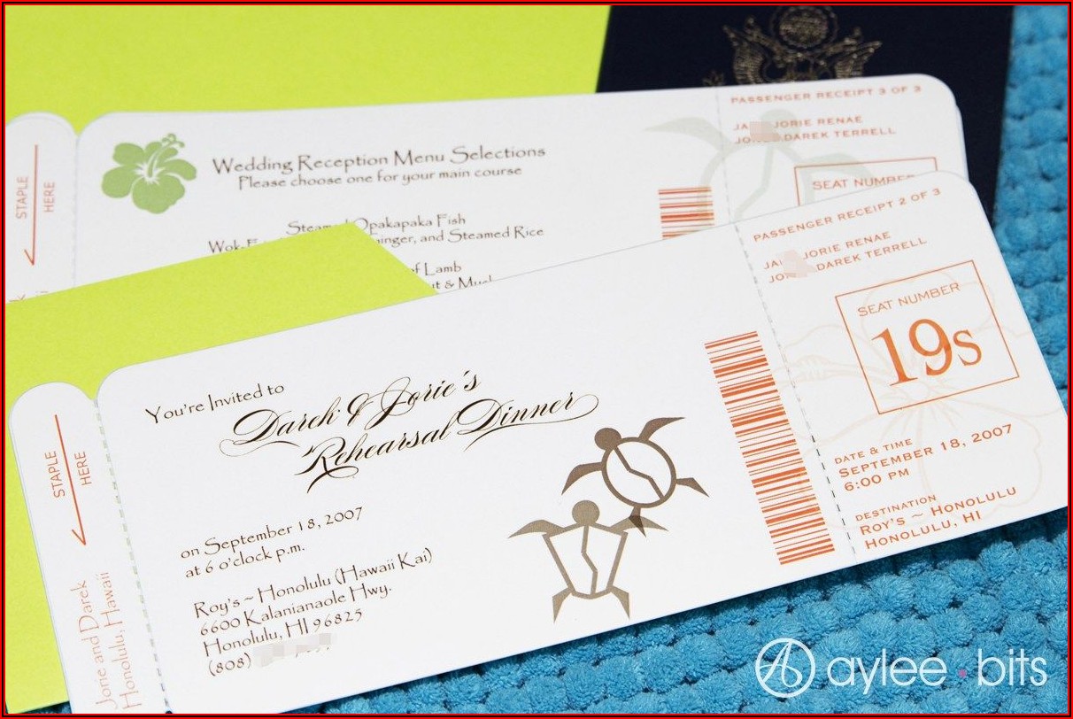 Diy Boarding Pass Save The Date Template