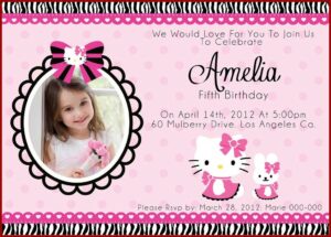 Editable Hello Kitty Invitation Template Blank