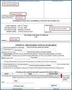 Expungement Petition California