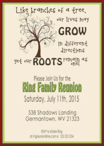 Family Reunion Invitation Templates Free