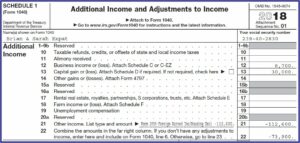 Fed Tax Form 1040 Schedule 1