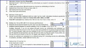 Federal Tax Form 1040es