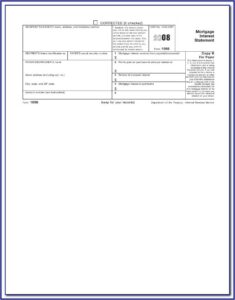 Fillable 1098 Mortgage Interest Form