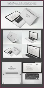 Folded Business Cards Template