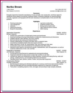 Formwork Carpenter Resume Template
