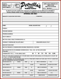 Free Bilingual Employment Application Template