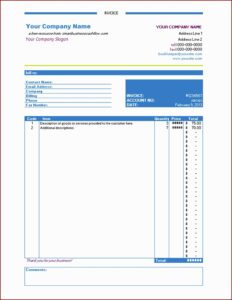 Free Blank Invoice Word Document