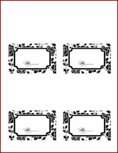 Free Christmas Place Card Templates For Word