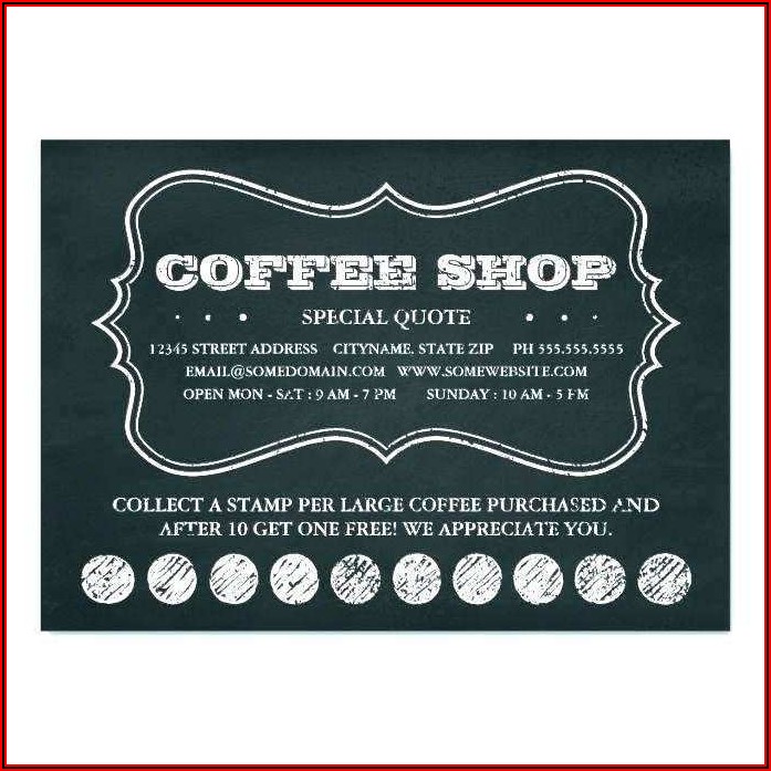 Free Coffee Loyalty Card Template