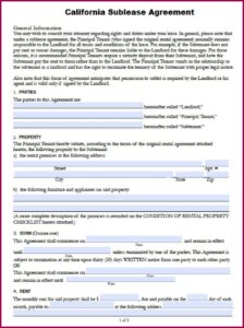 Free Commercial Sublease Agreement Template Download