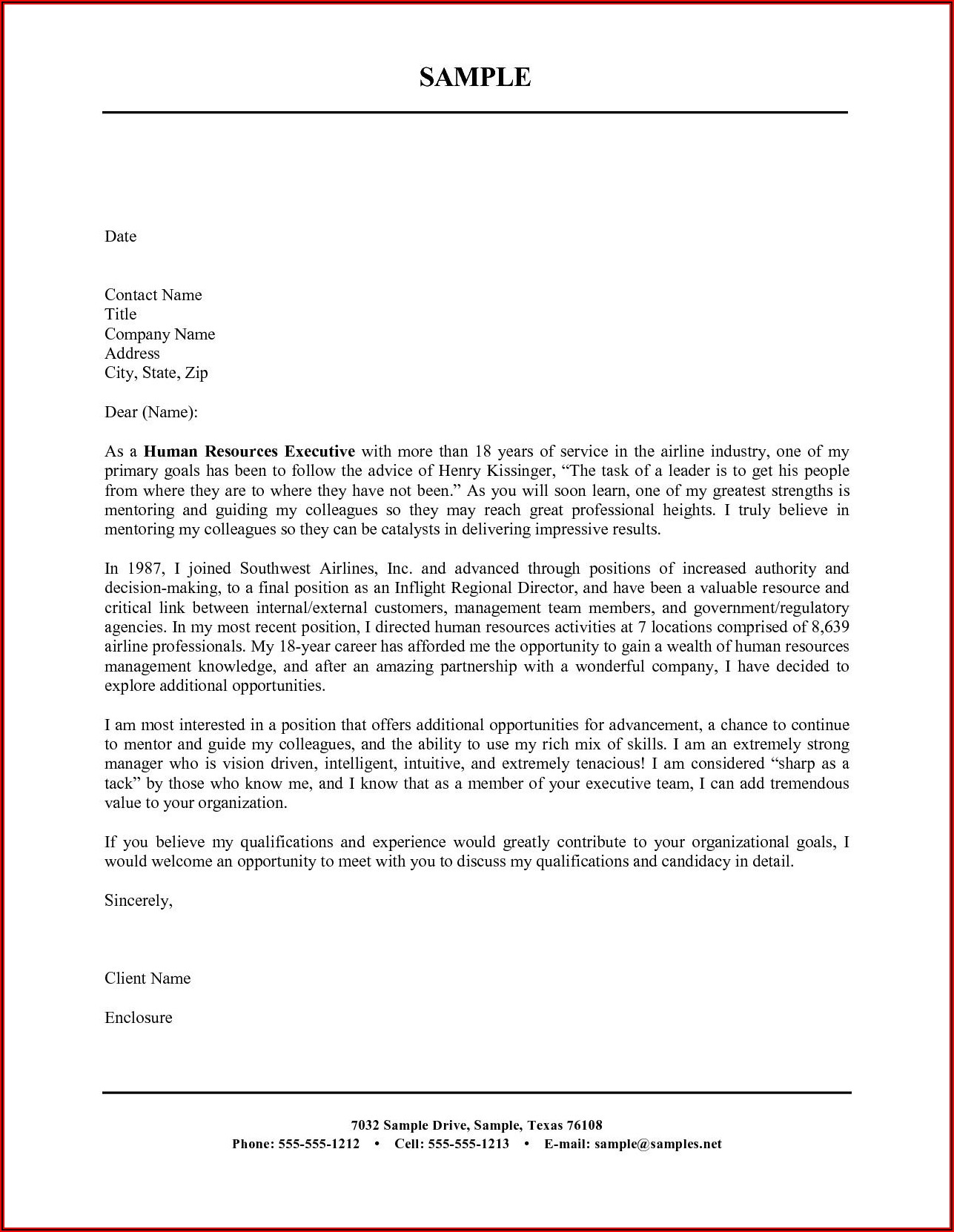 Free Cover Letter Template Microsoft Word