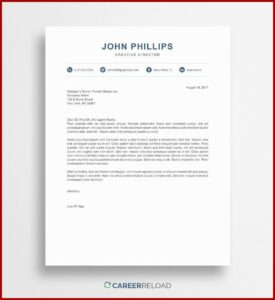 Free Cover Letter Template Word