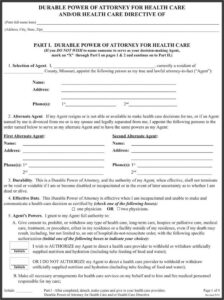 Free Durable Power Of Attorney For Health Care Form Missouri