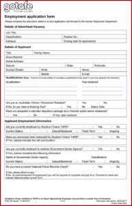 Free Employment Form Template