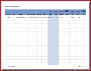 Free Excel Payroll Template