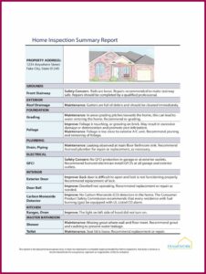Free Home Inspection Report Template Word