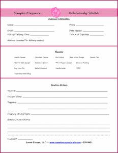 Free Invoice Template For Cake Business