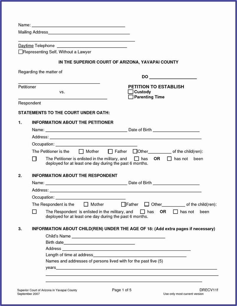 Free Legal Guardianship Forms For A Child