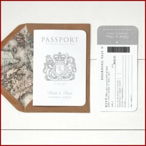 Free Passport Wedding Invitation Template