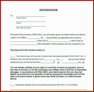 Free Printable 30 Day Eviction Notice Template