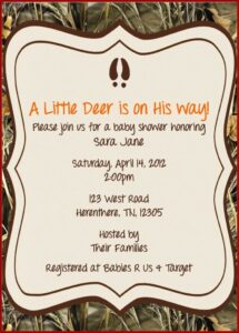 Free Printable Camo Baby Shower Invitations Templates